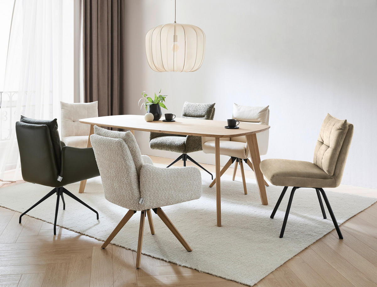 STUHL  in Velours Textil  - Hellbraun/Schwarz, Design, Textil/Metall (50/84/68cm) - Welnova