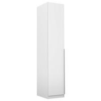 DREHTÜRENSCHRANK Weiss  - Weiss/Alufarben, Modern, Holzwerkstoff (47/229/54cm) - Rauch Möbel