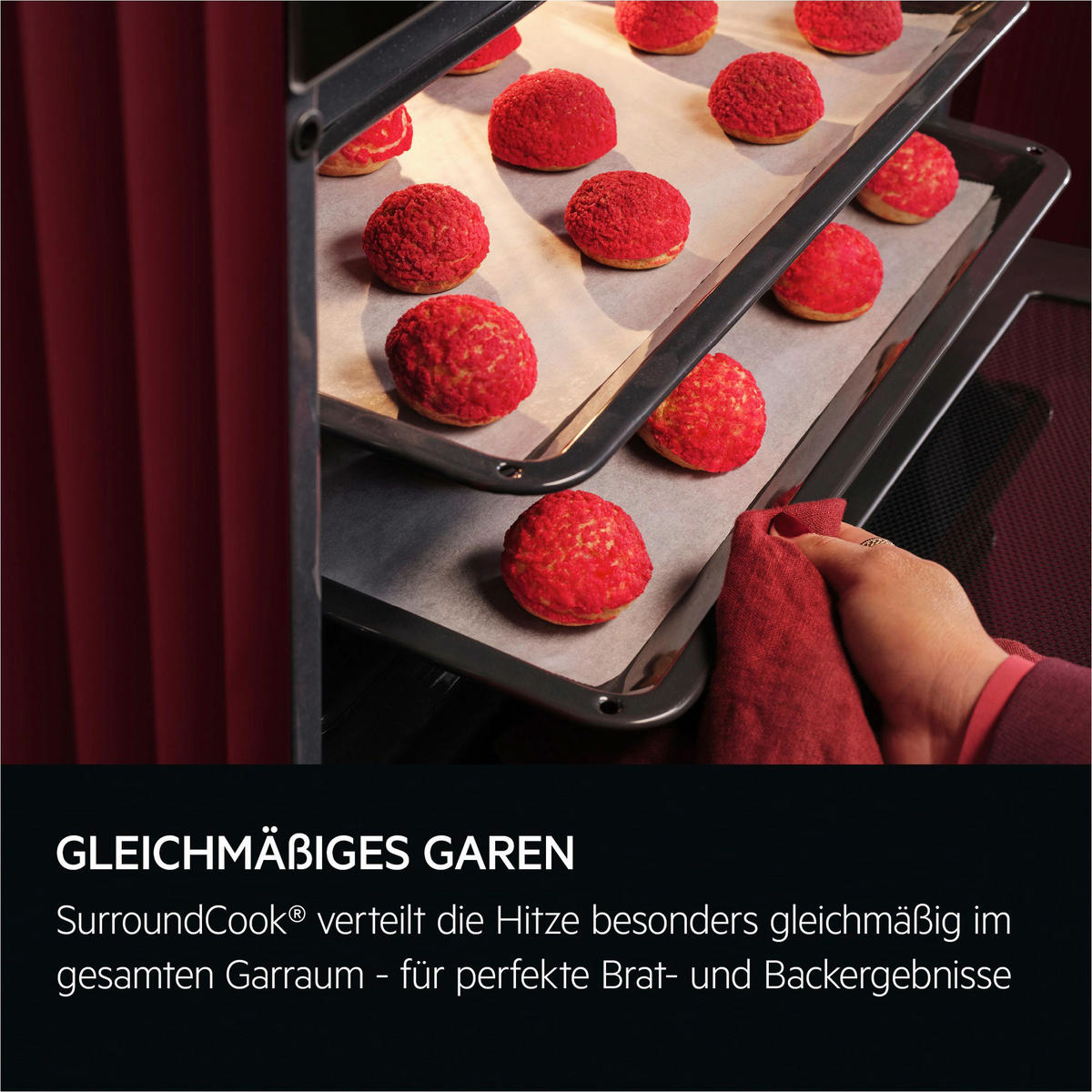 BACKOFENSET XXXL60  - Schwarz, Basics, Glas/Metall (56,0/59,3/55,0cm) - AEG