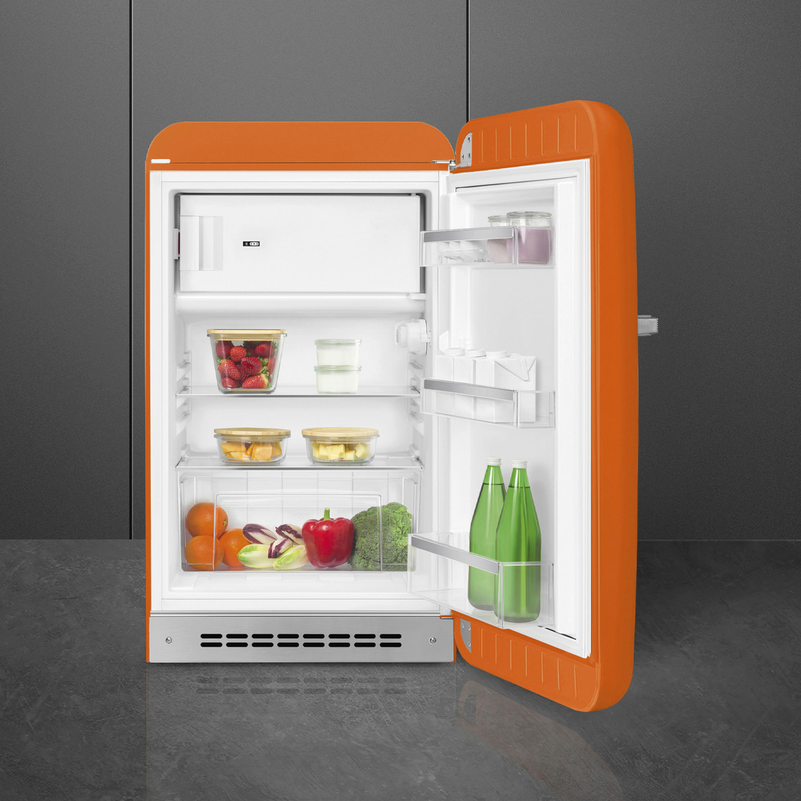 KÜHLSCHRANK 54,5/97-98/70,1 cm FAB10ROR6  - Orange, Basics, Glas/Metall (54,5/97-98/70,1cm) - SMEG