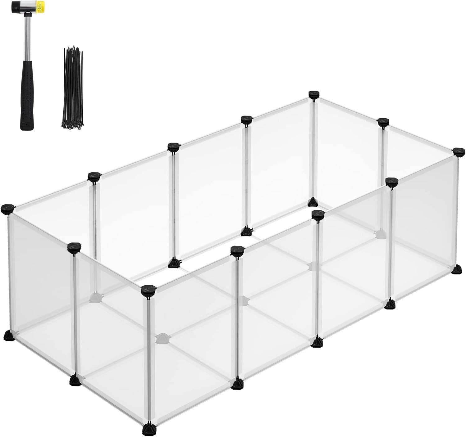 HEIMTIERGEHEGE - Weiß, Basics, Kunststoff (125/42/63cm)