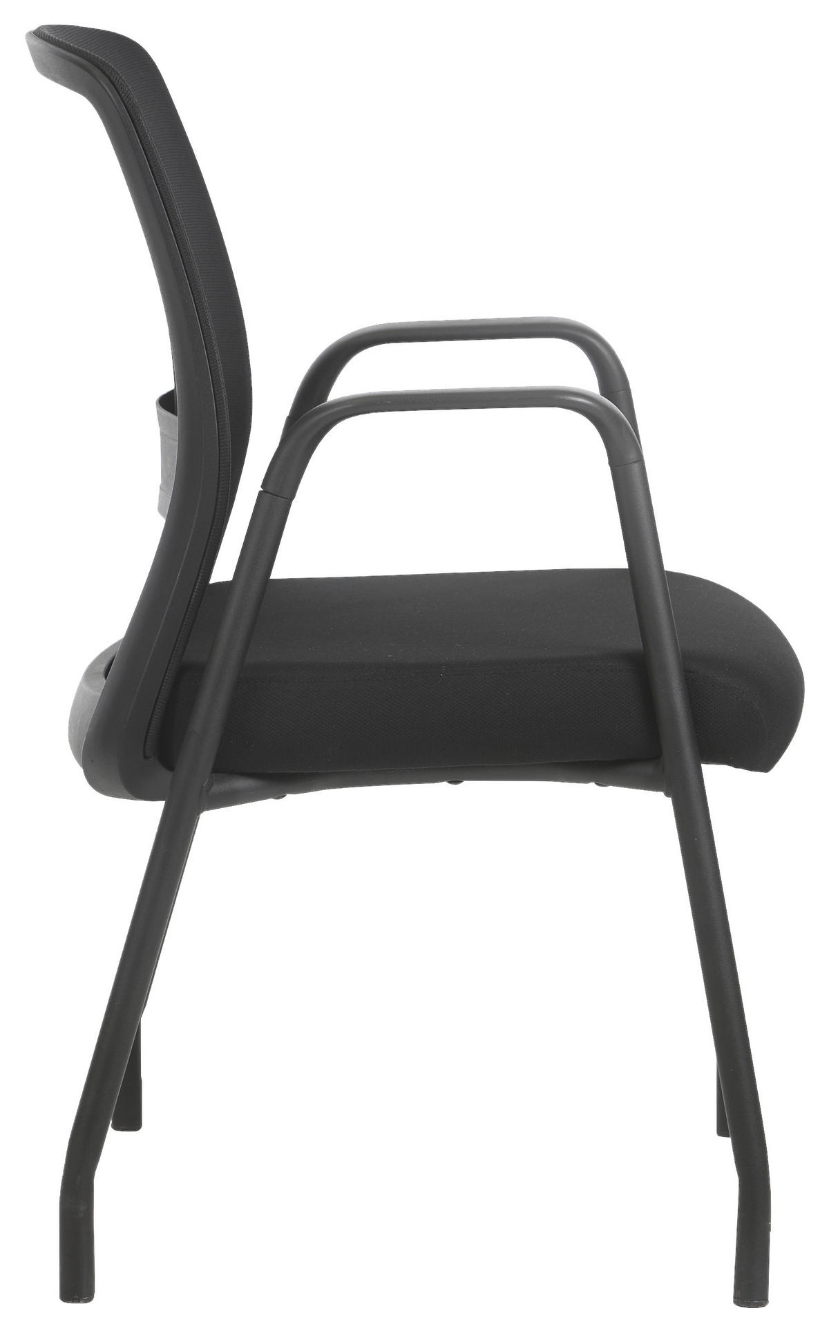 NASLANJAČ, kovina, umetna masa, tekstil črna  - črna, Moderno, kovina/umetna masa (55/88,5/57cm) - Xora