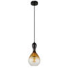 HÄNGELEUCHTE 16,5/120 cm   - Klar/Goldfarben, Design, Glas/Textil (16,5/120cm) - Globo