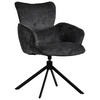 STOL MED ARMSTÖD järn vävt tyg  - mörkgrå/svart, Design, metall/textil (58/89/64cm) - Novel
