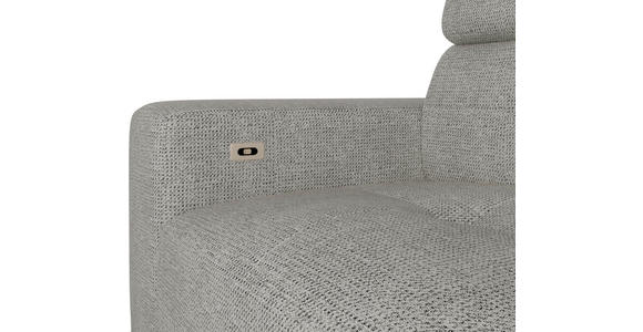 ECKSOFA Greige Chenille - Greige/Schwarz, KONVENTIONELL, Textil/Metall (264/178cm) - Hom`in