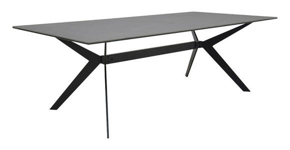 COUCHTISCH Klarglas 115/60/40 cm rechteckig Schwarz - Schwarz, Design, Glas/Metall (115/60/40cm) - Hom`in