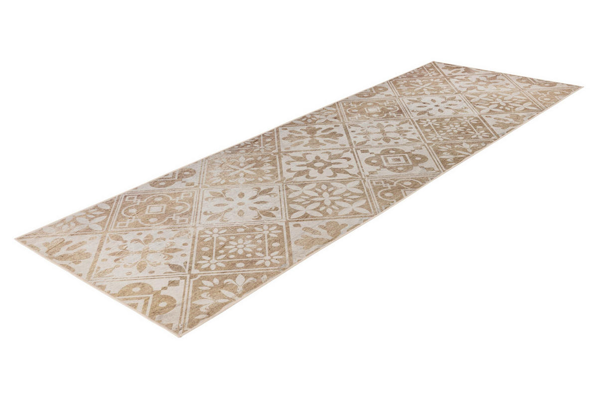 FLACHWEBETEPPICH 60/180 cm Beige rechteckig  - Beige, Basics, Textil (60/180cm) - Kayoom