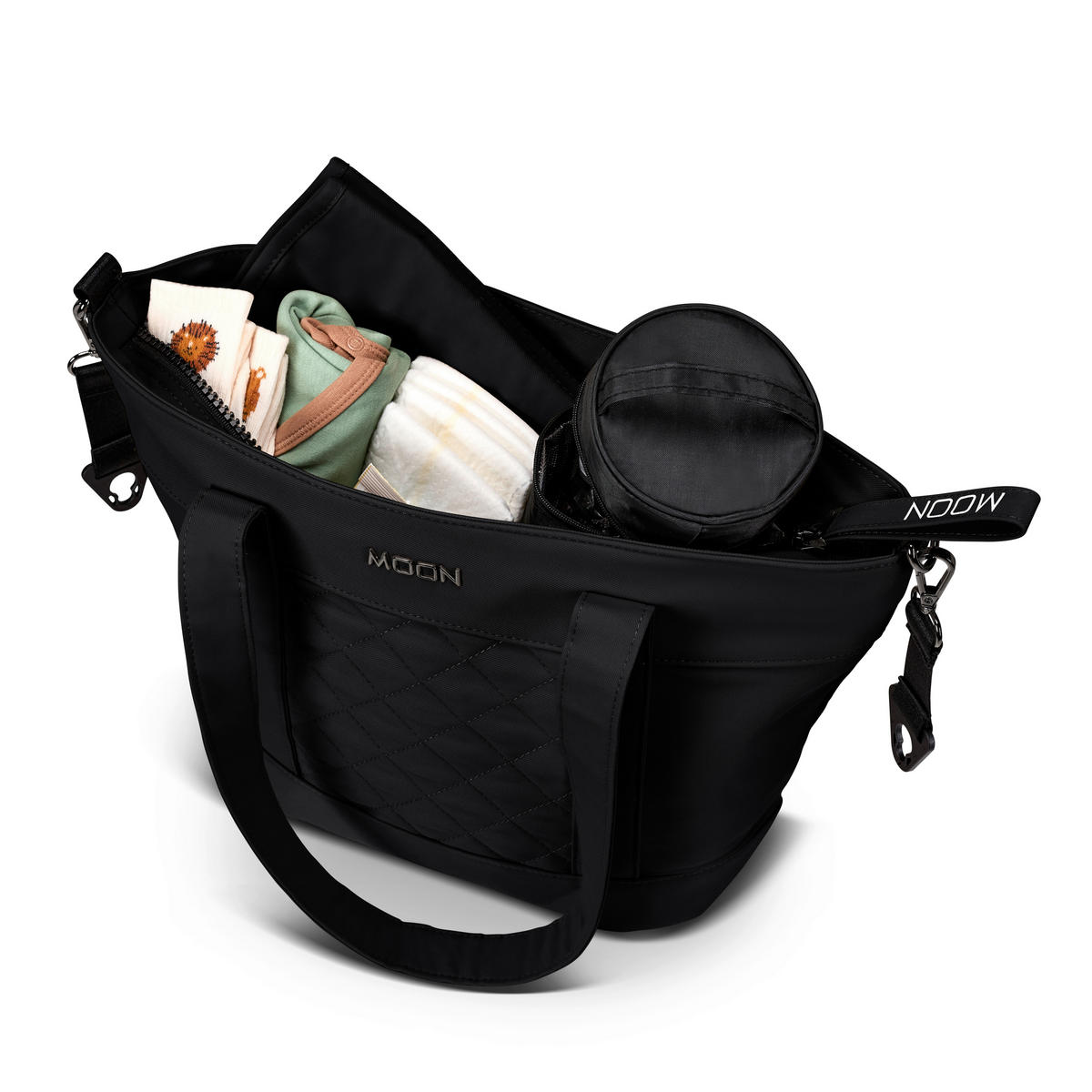 WICKELTASCHE V-Shape Bag  - Schwarz, Basics, Textil (41/16/28cm) - Moon