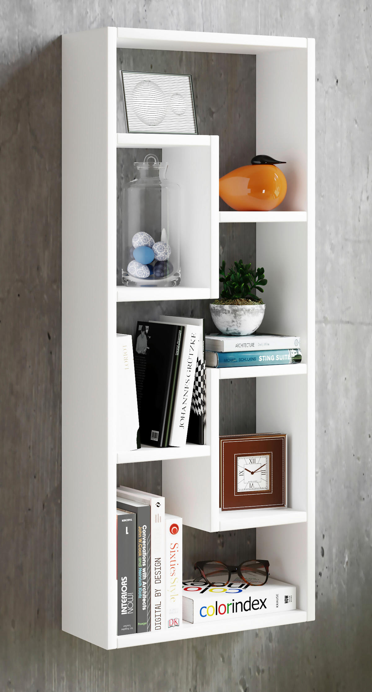 WANDREGAL 36/92/15 cm  - Weiss, Design, Holzwerkstoff (36/92/15cm) - MID.YOU