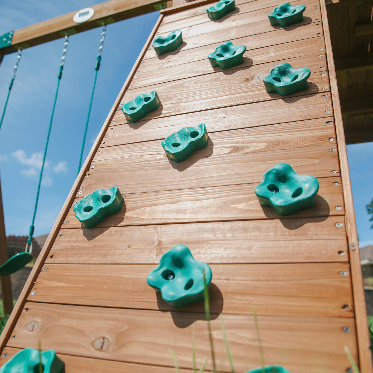 SPIELTURM 430/310/380 cm  - Braun/Grün, KONVENTIONELL, Holz (430/310/380cm) - Ambia Garden