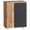 UNTERSCHRANK in   - Eiche Wotan/Grau, Modern, Holzwerkstoff (65/79/35cm) - Held
