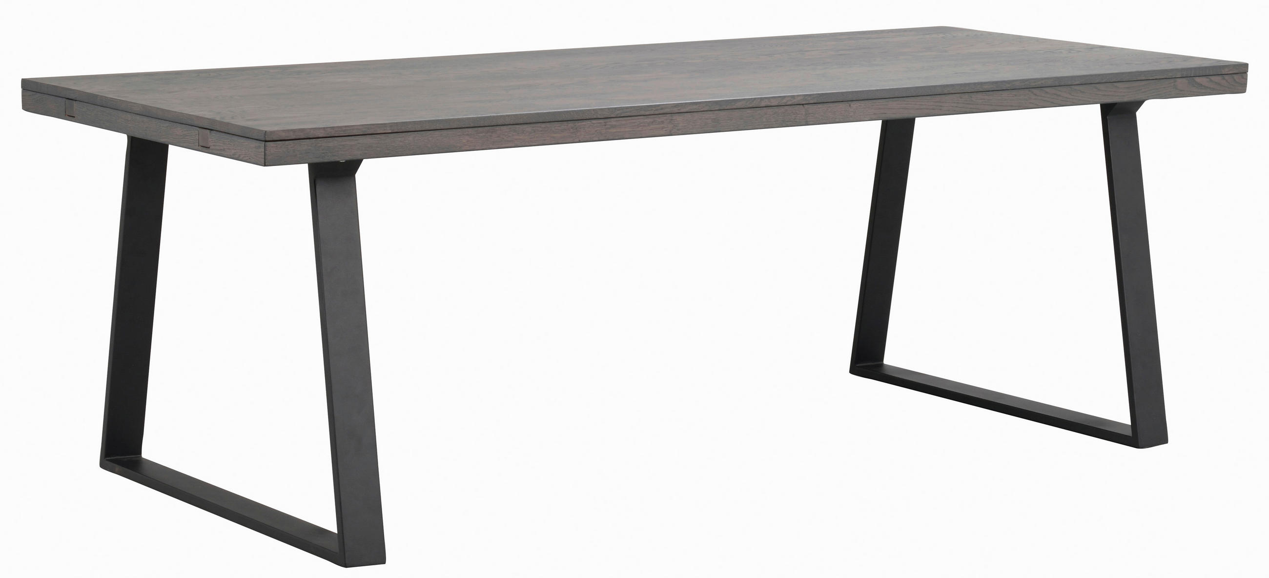 MATBORD i trä, metall 220/95/75 cm   - svart/mörkbrun, Klassisk, metall/trä (220/95/75cm) - Rowico