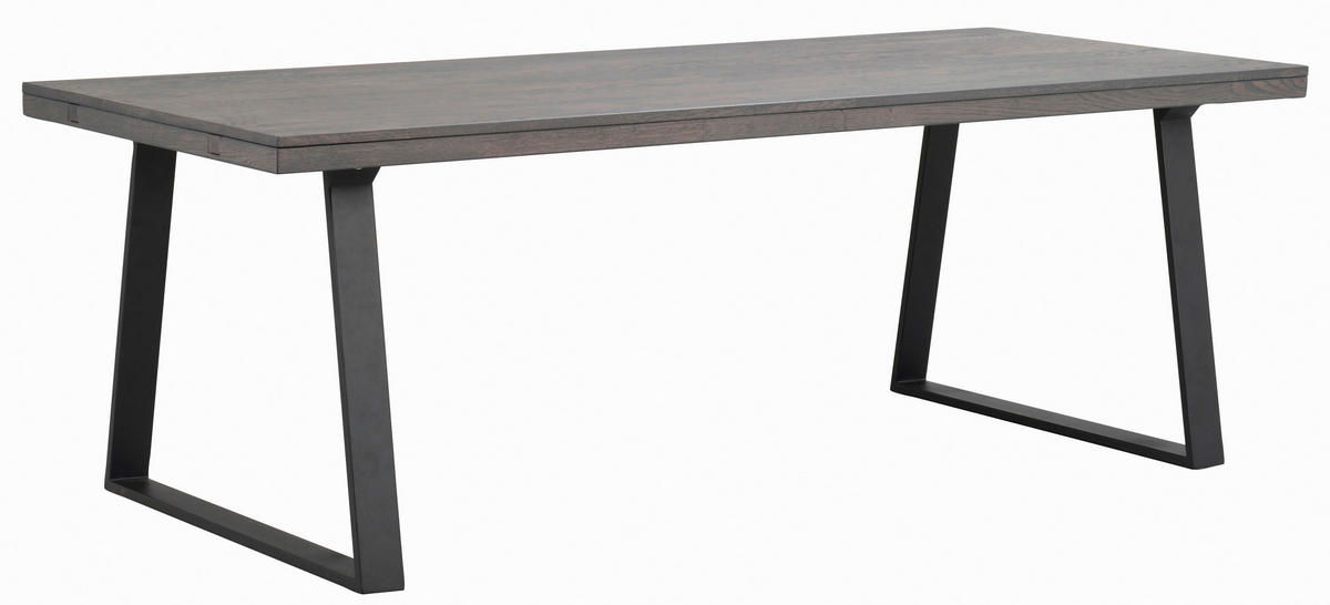 MATBORD i trä, metall 220/95/75 cm   - svart/mörkbrun, Klassisk, metall/trä (220/95/75cm) - Rowico