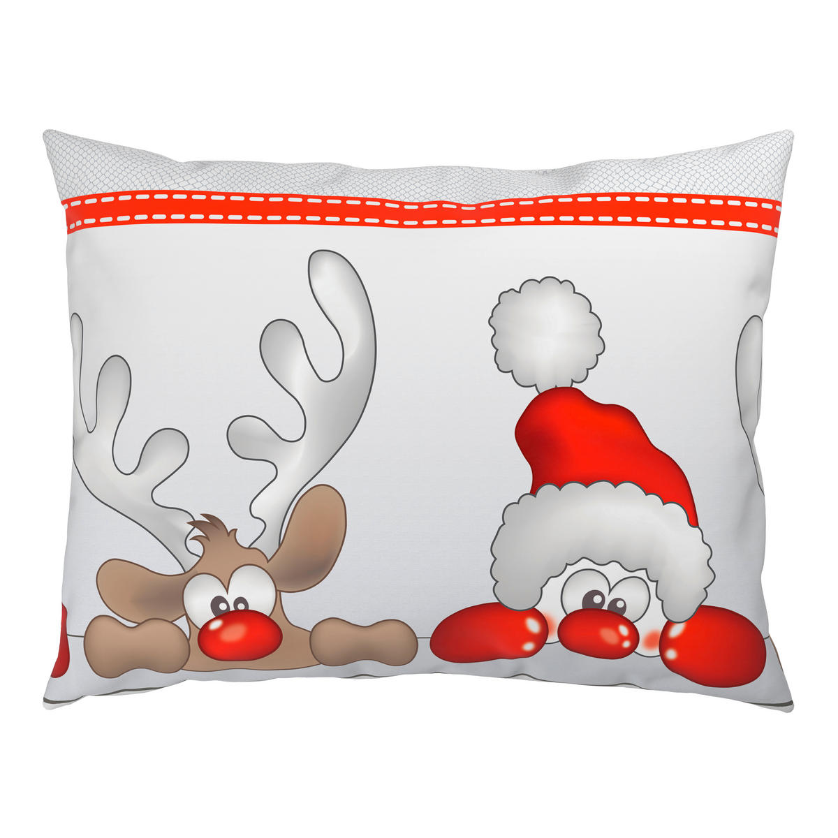 BETTWÄSCHE Flanell 140/200 cm  - Rot/Grau, Textil (140/200cm) - X-Mas