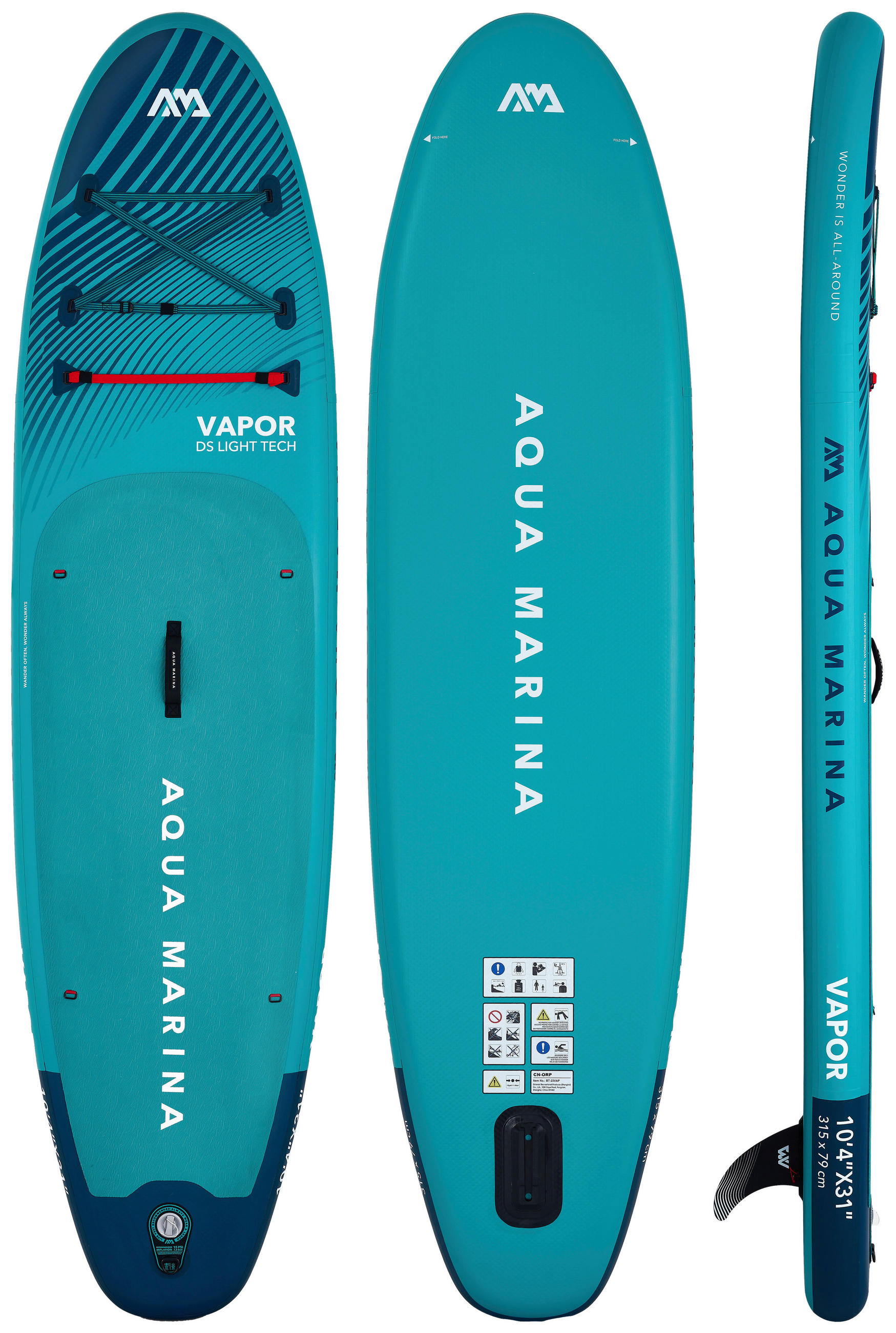 STAND-UP PADDLE BOARD AQUA MARINA BT-23VAP  - Blau, Trend, Kunststoff (315/79/15cm)