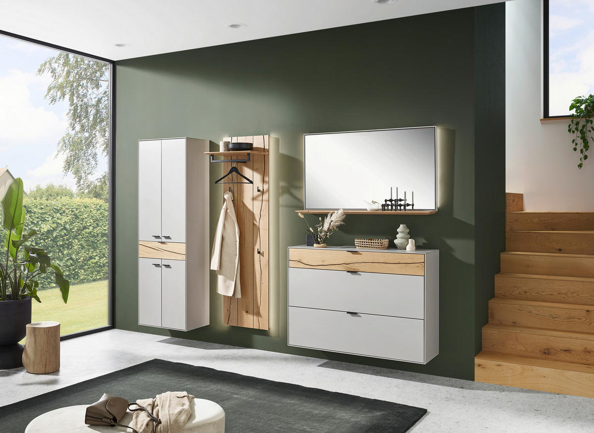 WANDSPIEGEL 121,9/69,1/5,5 cm  - Klar/Grau, Design, Glas/Holzwerkstoff (121,9/69,1/5,5cm) - Dieter Knoll