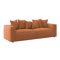 BIGSOFA Mikrofaser Terracotta  - Terracotta/Schwarz, MODERN, Textil (280/72/109cm) - MID.YOU