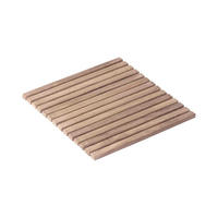 BADTEPPICH Naturfarben, Teakfarben  - Naturfarben/Teakfarben, Design, Holz (40/2,5/40cm) - Livetastic