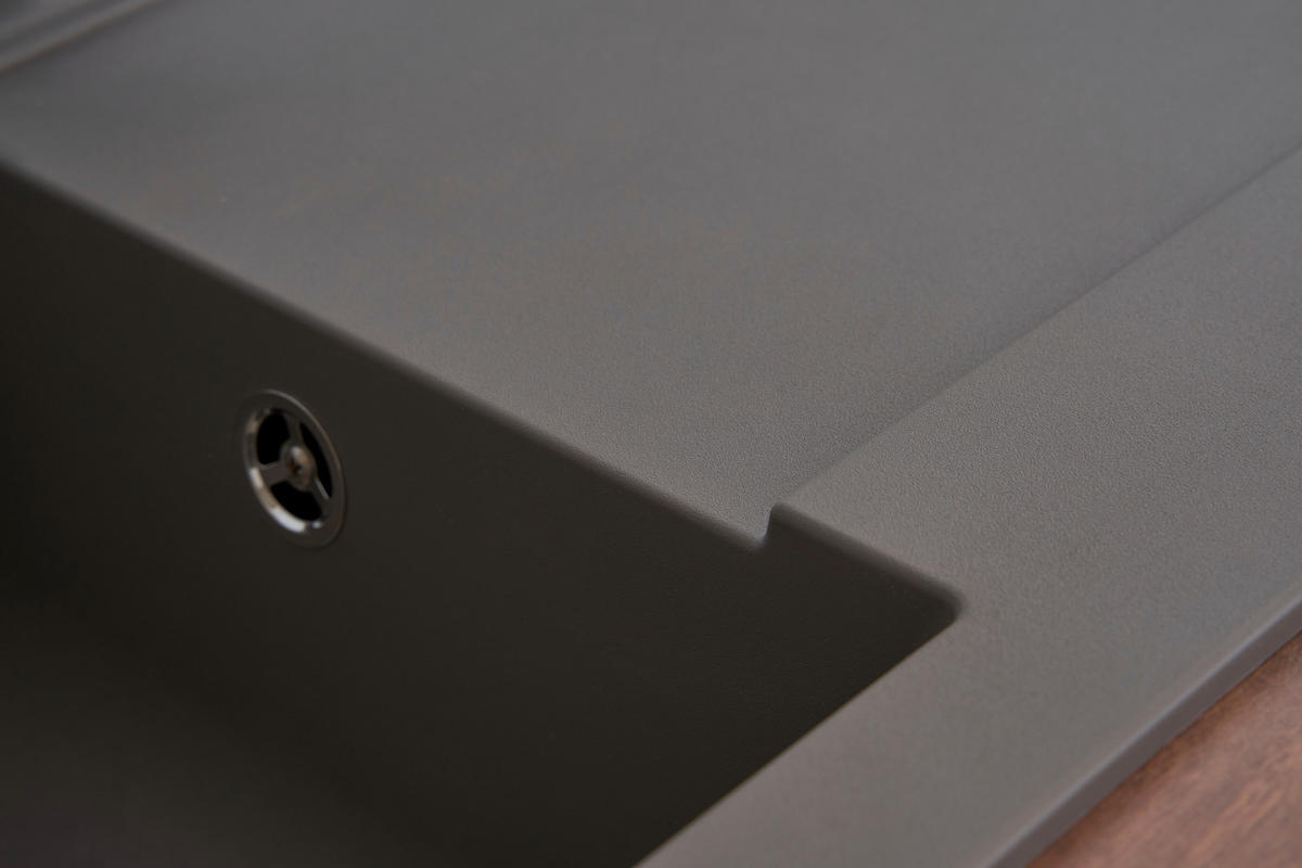 SPÜLE 1712DENVER78X44G  - Grau, Trend, Glas/Kunststoff (78/17/43,5cm) - Respekta