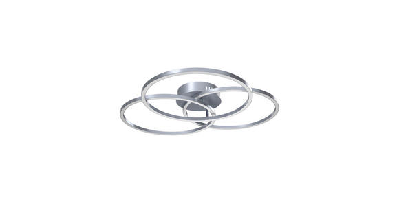 LED-DECKENLEUCHTE Fontana 71/52/9 cm  - Alufarben, Design, Kunststoff/Metall (71/52/9cm) - Novel