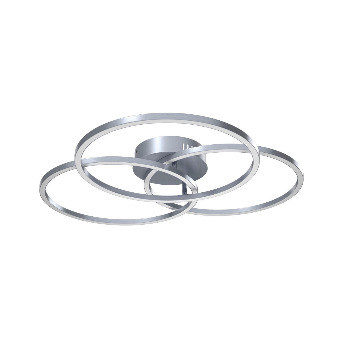 LED-DECKENLEUCHTE Fontana 71/52/9 cm  - Alufarben, Design, Kunststoff/Metall (71/52/9cm) - Novel