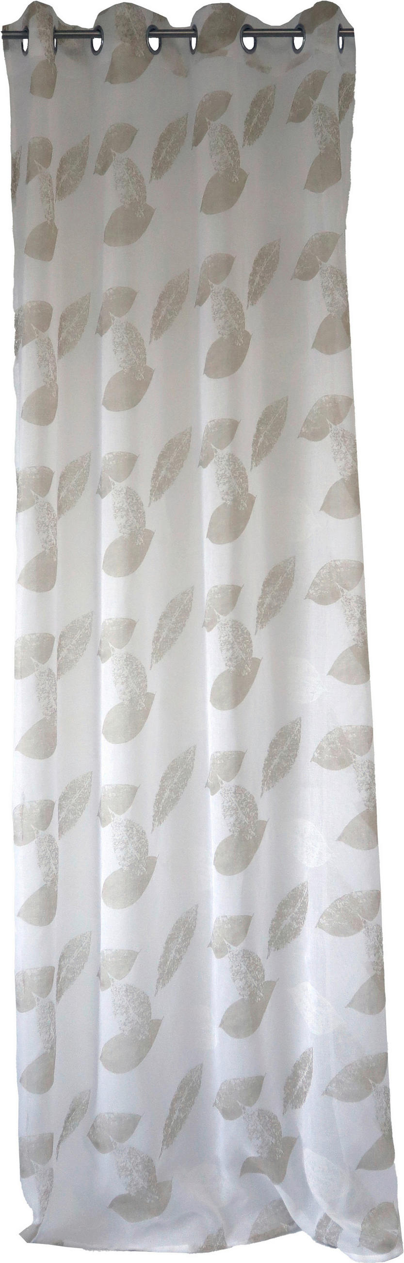 ÖSENSCHAL DIGITAL BEDRUCKT halbtransparent 140/245 cm   - Beige/Weiß, Natur, Textil (140/245cm)