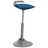 Bürohocker Mikrofaser Blau, Grau  - Blau/Grau, Basics, Textil/Metall (38/51-84/38cm) - Aeris