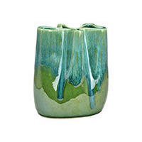 DEKOVASE  - Grün, Basics, Keramik (15/18/10cm)