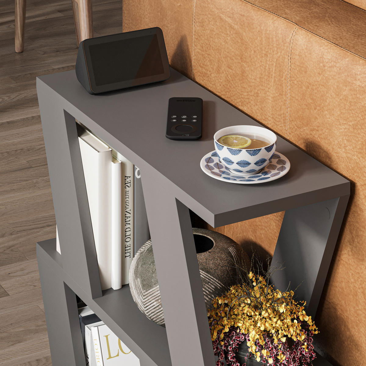 BEISTELLTISCH in Holzwerkstoff  - Anthrazit, Design, Holzwerkstoff (60/56/22cm) - Livetastic