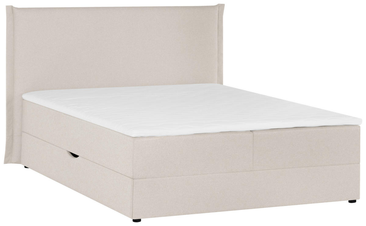 Boxspring 180x200 Cm, bej - bej, Modern, lemn/textil (191/211/119,5cm) - Hom`in