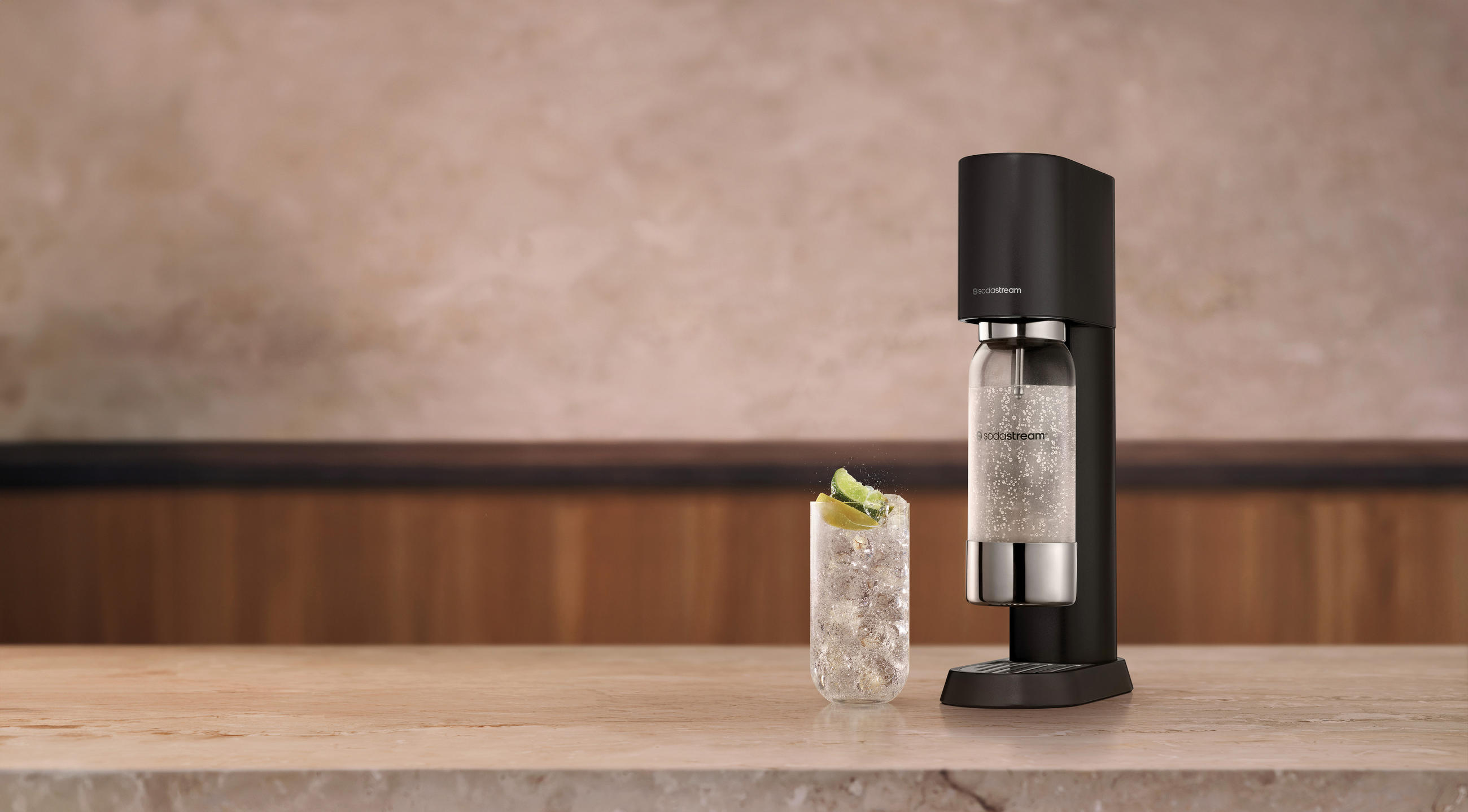 WASSERSPRUDLER ENSO  - Schwarz, Basics, Metall (16.10/45/27.2cm) - SodaStream
