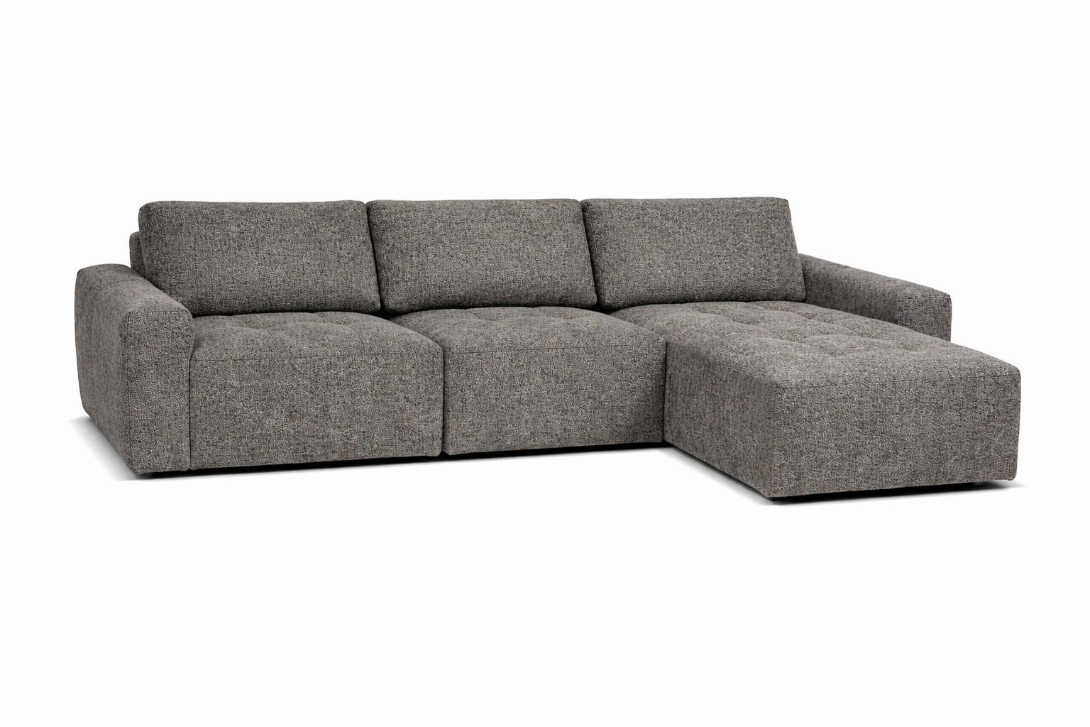 ECKSOFA MAZA Creme  - Creme/Schwarz, Design, Textil (179/316cm) - Livetastic