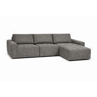 ECKSOFA MAZA Creme  - Creme/Schwarz, Design, Textil (179/316cm) - Livetastic