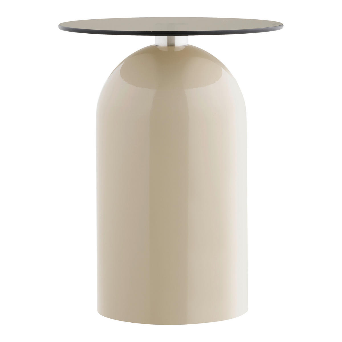 BEISTELLTISCH 40/40/52 cm Ravello Beige rund  - Beige, Design, Glas/Metall (40/40/52cm) - MID.YOU