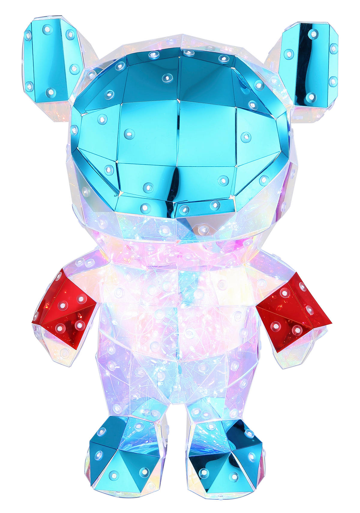 LED-TISCHLEUCHTE - Blau/Klar, Design, Kunststoff (20,5/16,5/31cm)