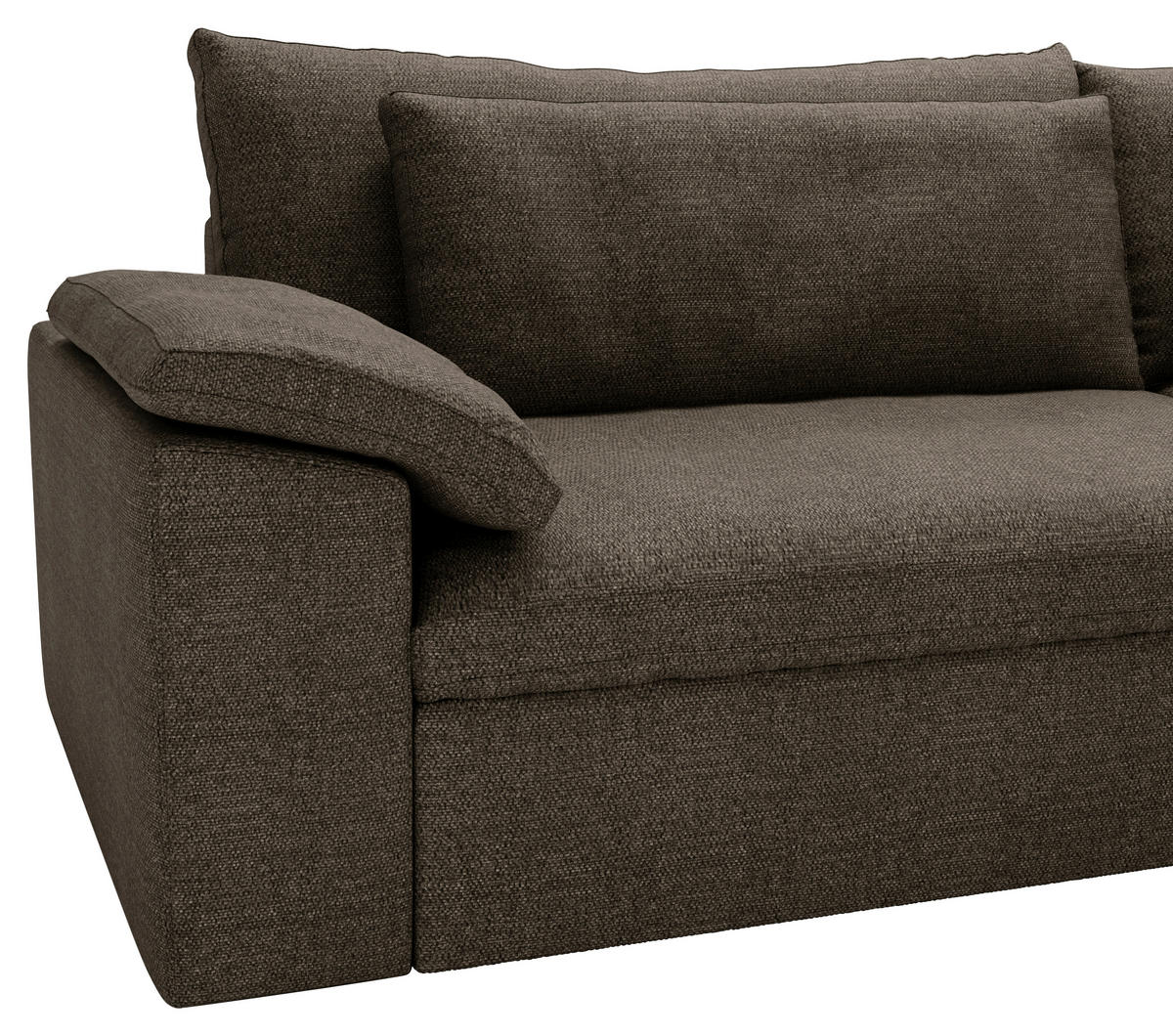ECKSOFA  in Webstoff Braun  306/198 cm  - Schwarz/Braun, MODERN, Kunststoff/Textil (306/198cm) - Carryhome