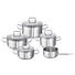 KOCHTOPFSET Edelstahl 5-teilig - Klar/Edelstahlfarben, Basics, Glas/Metall - Schulte Ufer KOCHTOPFSET Edelstahl 5-teilig - Klar/Edelstahlfarben, Basics, Glas/Metall - Schulte Ufer