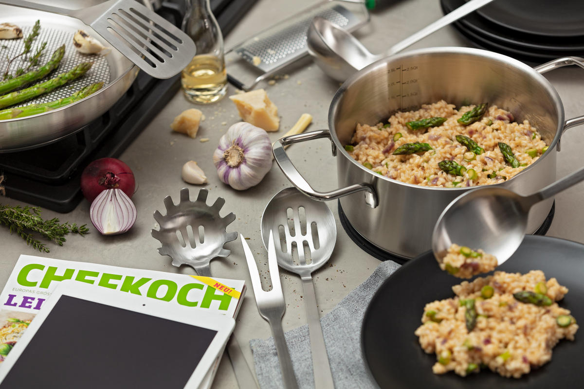 OALĂ 2,5 l  - culoare inox, Design, sticlă/metal (20cm) - Chefkoch+Fackelmann