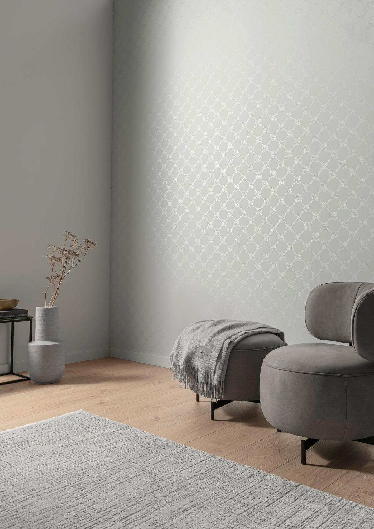 VLIESTAPETE 10.05 m J! CORNFLOWER  - Creme, Design, Textil (53/1005cm) - Joop!