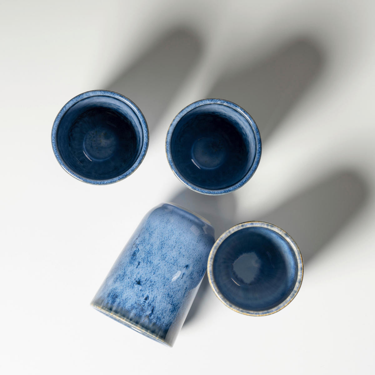 KAFFEEBECHERSET WILDE SCHLUCHT 4-teilig  - Blau, Basics, Keramik (8,4/11,5cm) - Gipfelstück