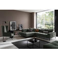 ECKSOFA in Feincord Olivgrün  219/311 cm  - Schwarz/Olivgrün, KONVENTIONELL, Textil/Metall (219/311cm) - Hom`in