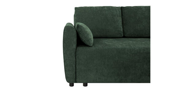 SCHLAFSOFA  in Chenille Waldgrün  - Waldgrün/Schwarz, KONVENTIONELL, Kunststoff/Textil (161/90/108cm) - Carryhome