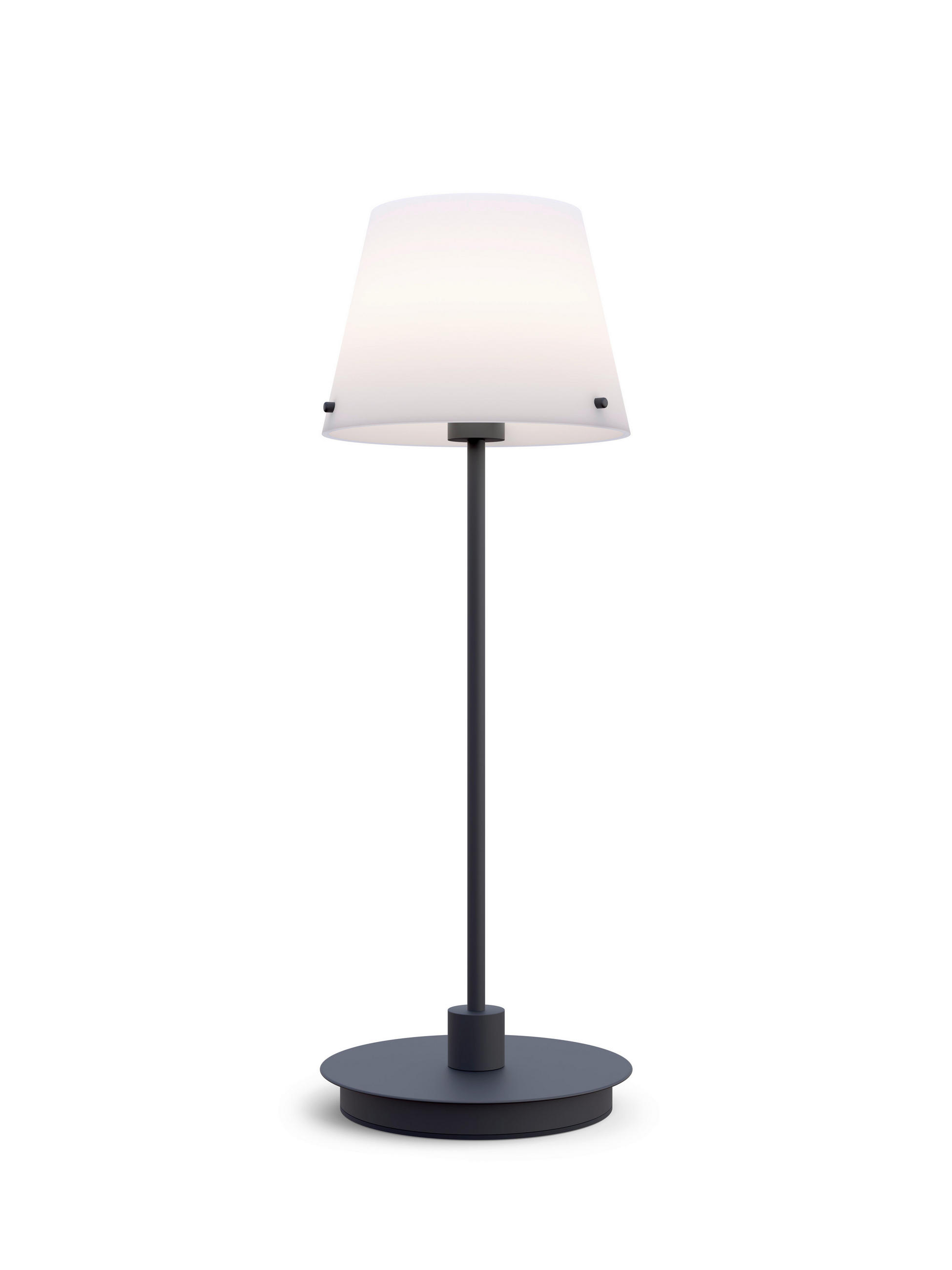 Belid Tischleuchte Gil il Grande Opal, Schwarz 37 cm