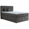 BOXSPRINGBETT 140/200 cm  in Anthrazit  - Anthrazit/Schwarz, Konventionell, Kunststoff/Textil (140/200cm) - Moderano