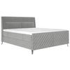 BOXSPRINGBETT 180/200 cm  in Hellgrau  - Hellgrau/Schwarz, Design, Textil/Metall (180/200cm) - Esposa