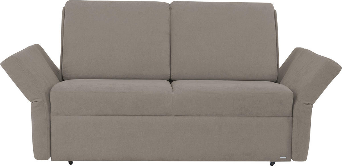 SCHLAFSOFA Chenille Schlammfarben  - Schlammfarben/Schwarz, KONVENTIONELL, Kunststoff/Textil (150/88/91cm) - Sedda