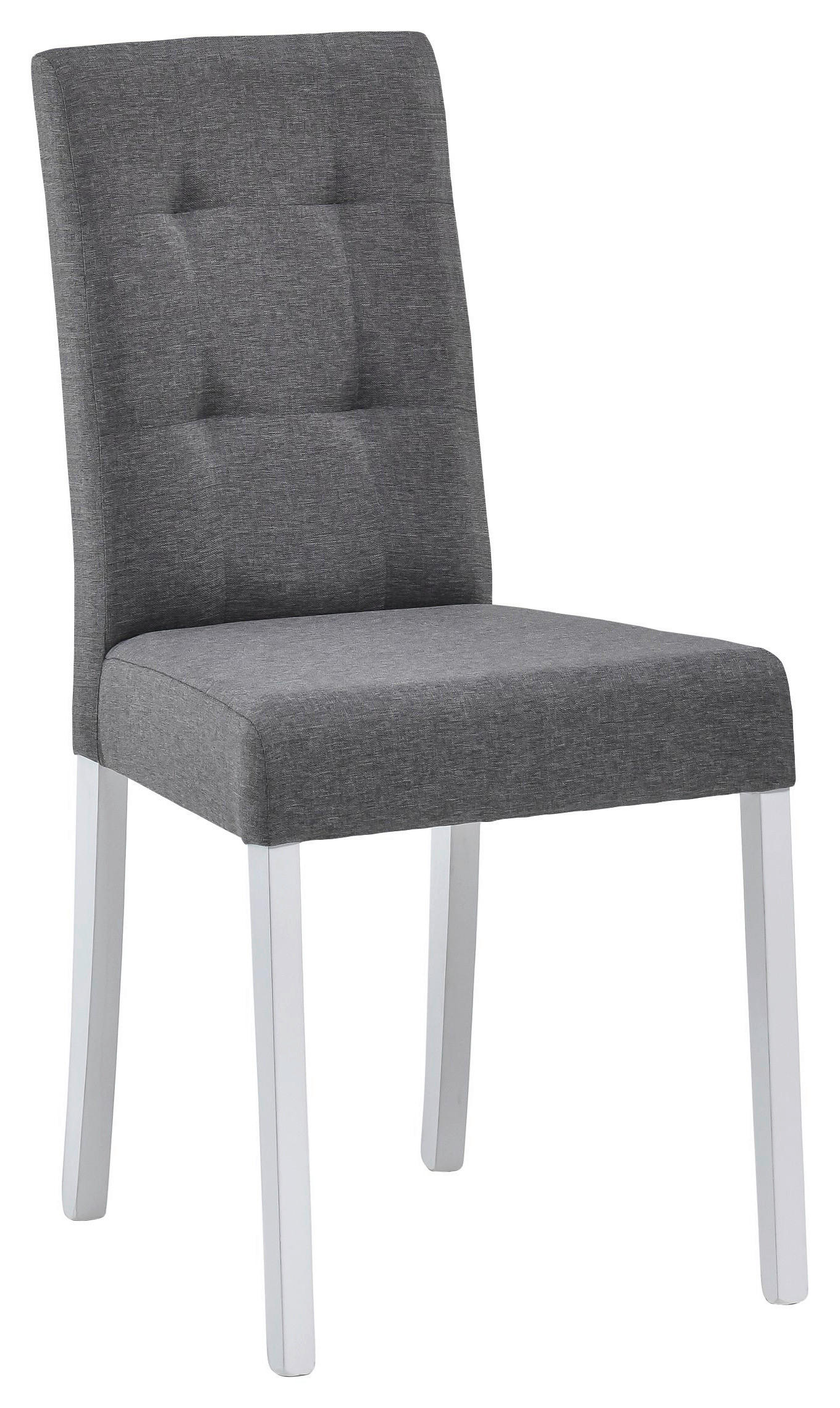 STUHL in Holz, Textil Grau, Weiß  - Weiß/Grau, ROMANTIK / LANDHAUS, Holz/Textil (43,5/91/56,5cm) - Landscape