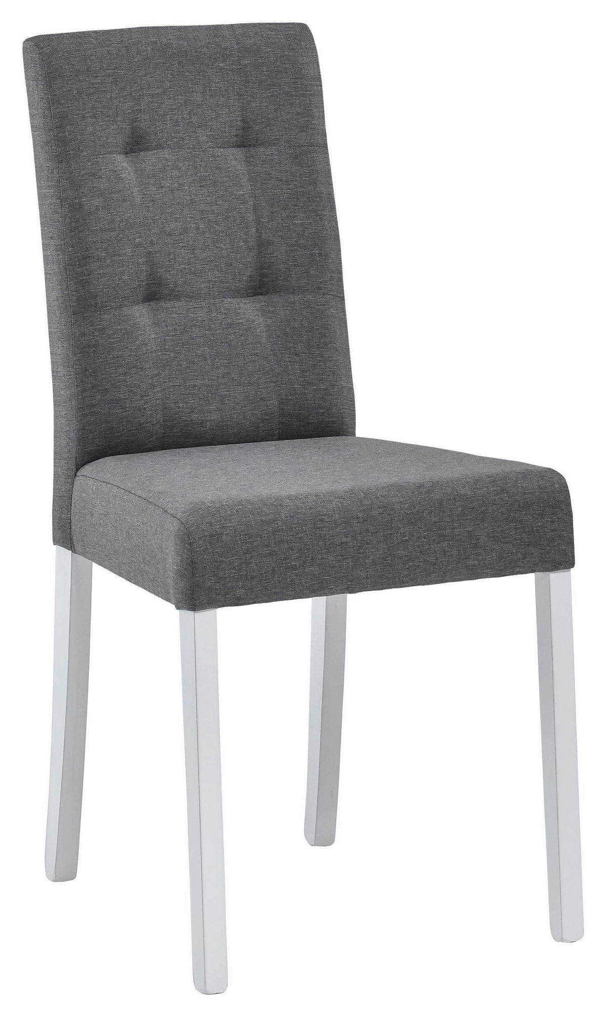 STUHL in Holz, Textil Grau, Weiß  - Weiß/Grau, ROMANTIK / LANDHAUS, Holz/Textil (43,5/91/56,5cm) - Landscape