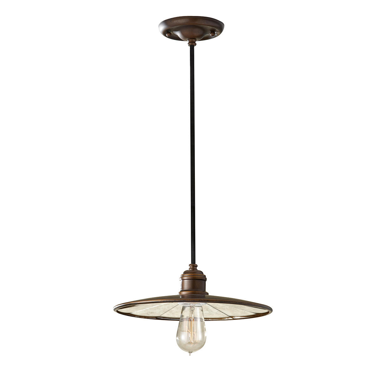 ZÁVĚSNÉ SVÍTIDLO, 30.2/14.7 cm  - bronzová, Konvenční, kov (30.2/14.7cm) - Elstead Lighting