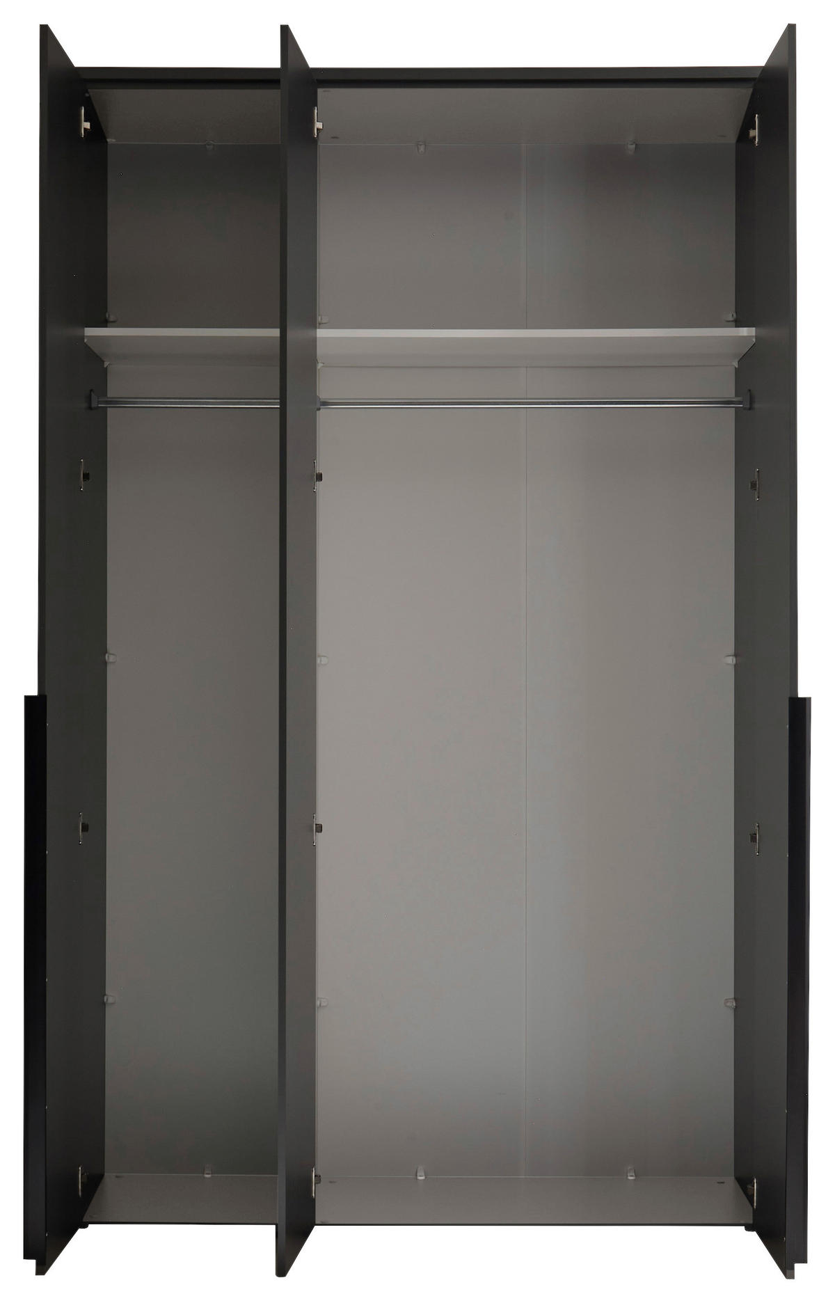 DREHTÜRENSCHRANK 135/225/52 cm 3-türig Graphitfarben  - Graphitfarben/Schwarz, MODERN, Holzwerkstoff/Kunststoff (135/225/52cm) - MID.YOU